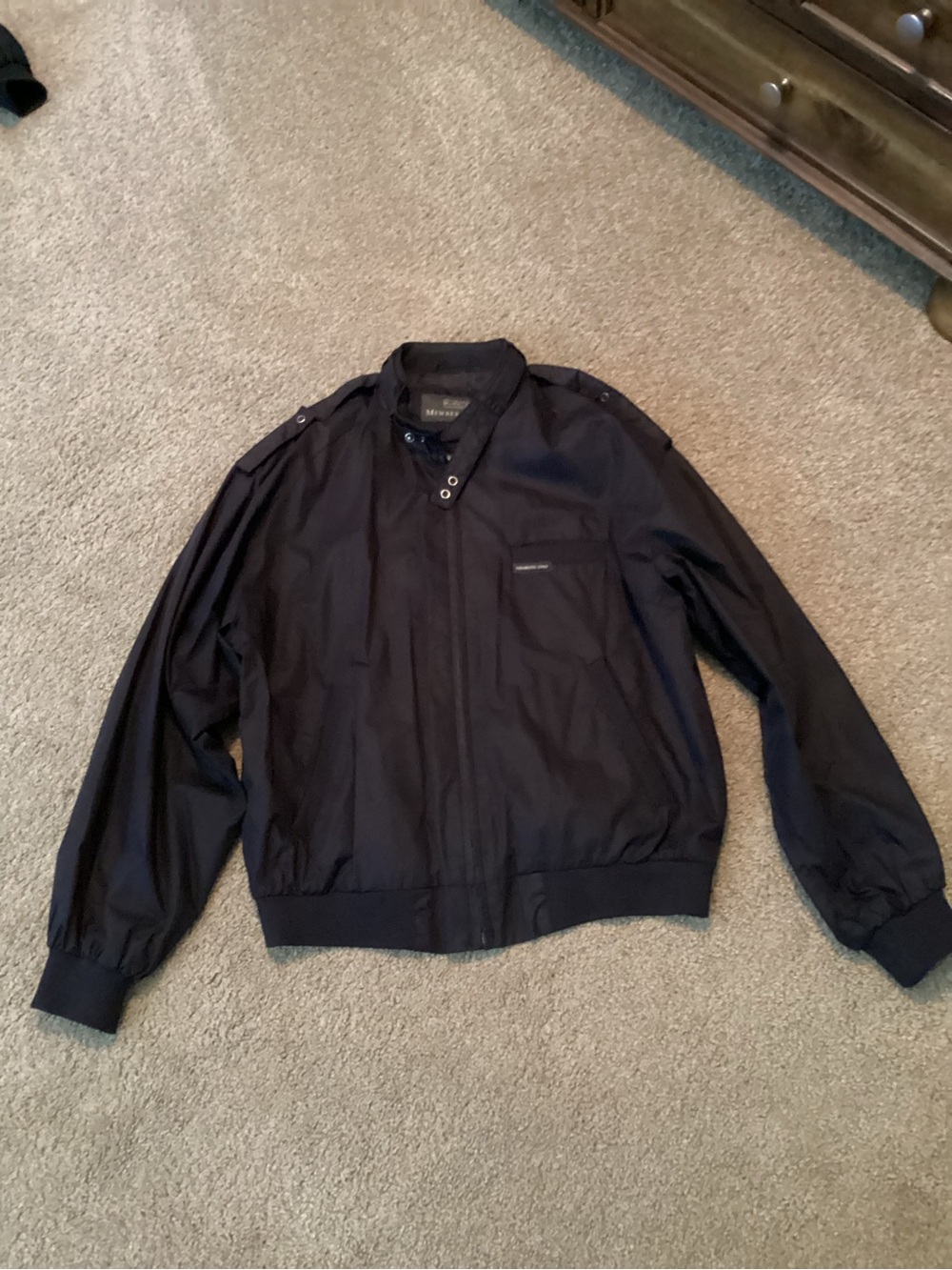 Vintage Members Only Black Lightweight Bomber Jacket